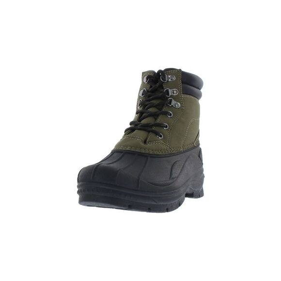 WEATHERPROOF VINTAGE Mens Black Mixed Media Joe Toe Platform Duck Boots 12 M